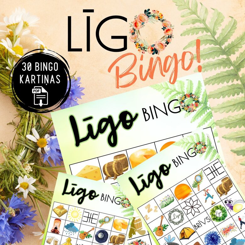 Spēle "Līgo Bingo", digitāls PDF fails