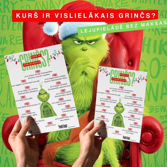 BEZMAKSAS Ziemassvētku spēle "Kurš ir vislielākais Grinčs", Digitāls PDF fails
