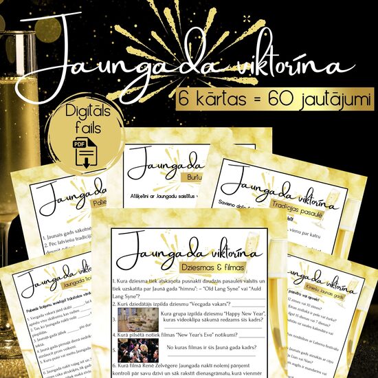Jaungada viktorīna, digitāls PDF fails