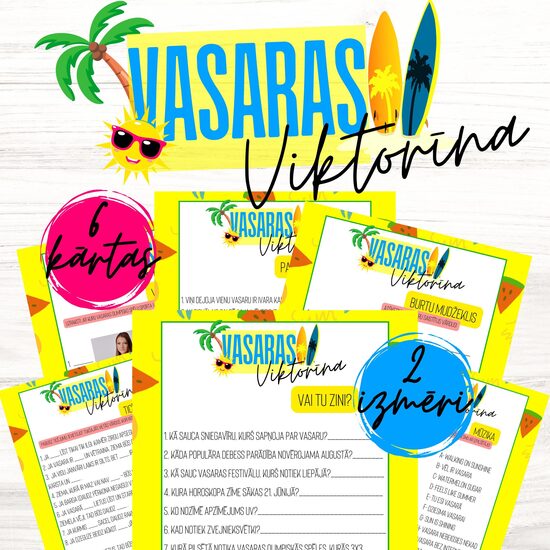 Spēle "Vasaras Viktorīna", digitāls PDF fails